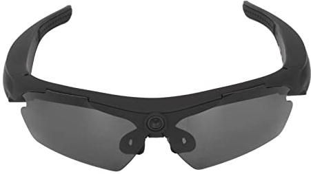 Gafas de Cámara, Gafas de Sol de Vídeo 1080P Full HD, Gafas de Cámara de Tiro Portátiles con Lentes Polarizadas, Grabación de Audio Y Vídeo, para Ciclismo, Senderismo, Caza, Regalos(Negro)