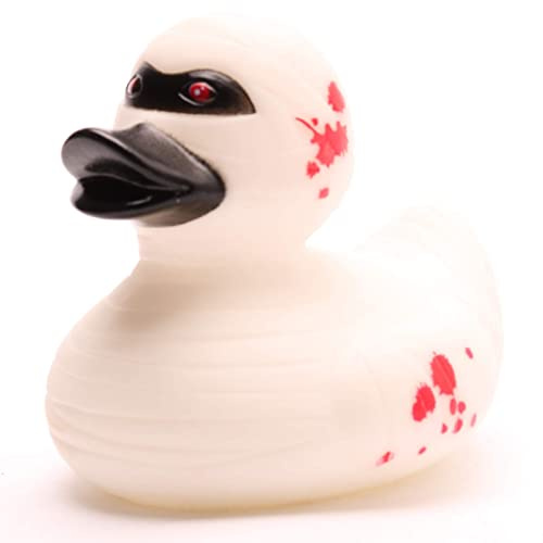 Badeente Mumie I Quietscheentchen I L: 9 cm I inkl. Badeenten-Schlüsselanhänger im Set