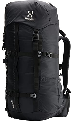 Haglöfs Bäck 48 Schwarz - Leichter geräumiger Wanderrucksack, 48l, Größe 48l - Farbe True Black
