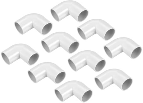 sourcing map PVC Acoplador para Conduit, Codo de 90 Grados, 25mm, Cambio de Dirección para Manguera, Conduit Eléctrico, Paquete de 10