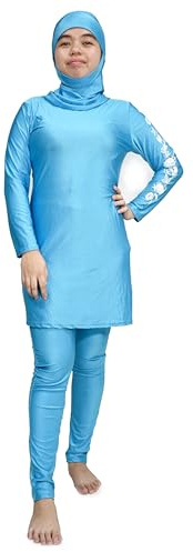 Musuly Costume da Bagno Burkini Modesto (Blu, 5XL=54)