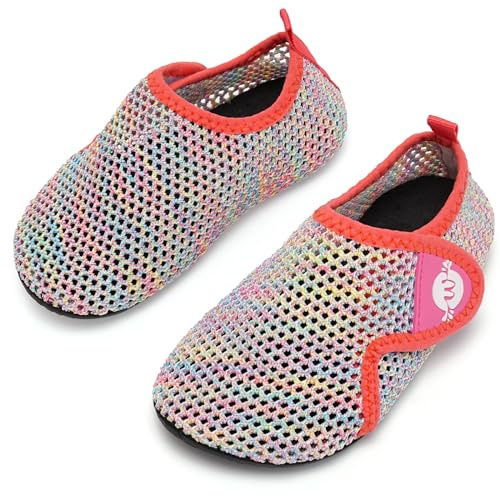 WateLves Enfant Chaussures Aquatiques Fille Garçon Chaussons de Plongée Chaussettes Séchage Rapide Antidérapant Pieds Nus d'eau pour Sports Nautiques Piscine et Plage Natation Surf Voile Mer