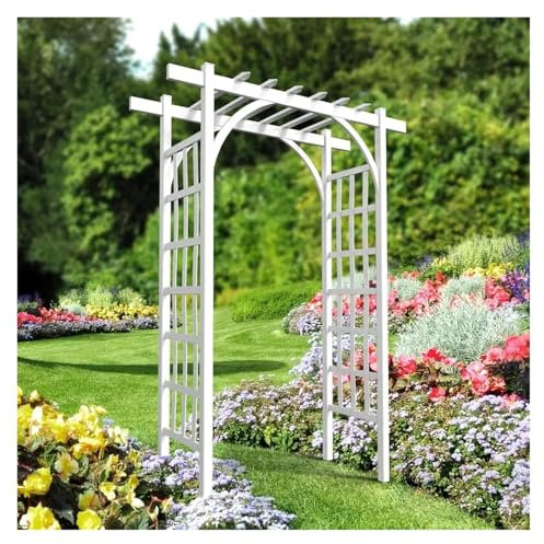 HKYBCF Arche de Jardin Tonnelle de Jardin, Arche de Mariage en PVC for cérémonie, Treillis de Jardin for Plantes grimpantes en extérieur, Support de Toile de Fond d'arche for Jardin