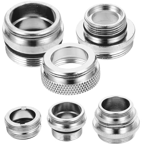 BAZEITFLOW Adaptateur Robinet Évier Femelle 6 Pièces pour Jardin La Cuisine Raccord Tuyau Arrosage Filetage Compatible Usage Extérieur Flexible Robuste