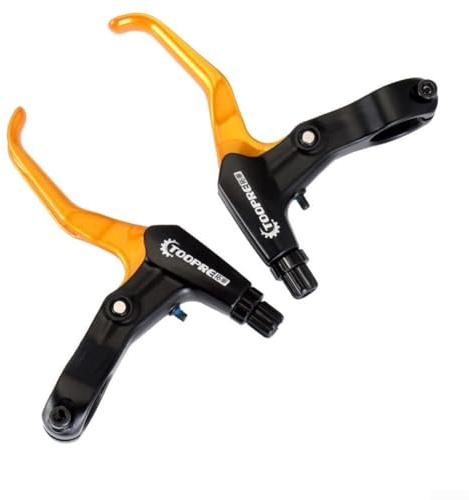 Manetas ergonómicas de freno de bicicleta Construcción de aleación de aluminio para mayor rendimiento y comodidad (dorado)