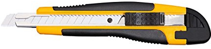 Wedo 78609 Allround Cutter (Klingenführung, aus Metall, 9 mm) schwarz/gelb