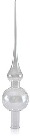 Lauschaer Glas Christbaumschmuck Spitze klarglas d 6cm Christbaumschmuck Weihnachtsbaumschmuck mundgeblasen