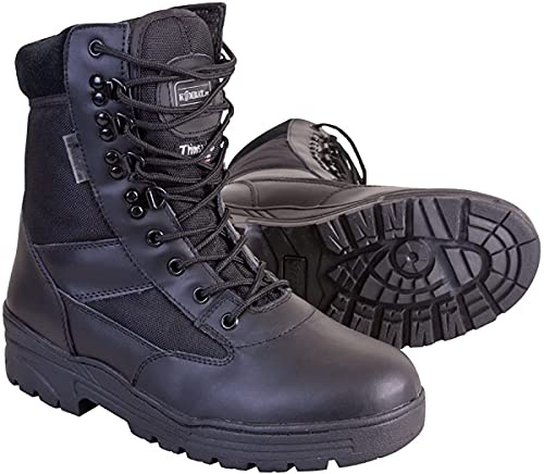 Mens Combat Military Black Army Patrol Hiking Cadet Work High Leather Boot (UK 11)