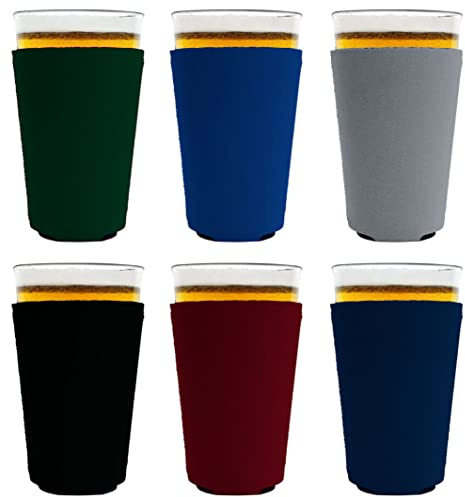 Coolie Junction Blank Neoprene Collapsible Pint Glass Coolie (6, Various)