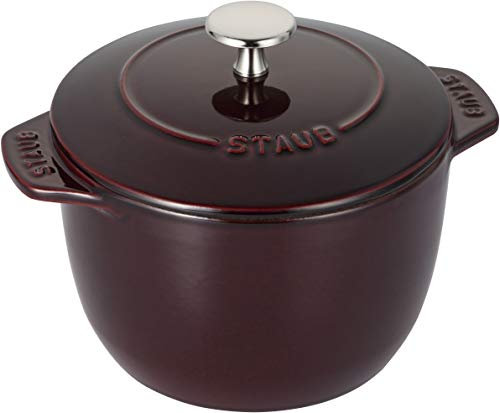 staub La Cocotte de Gohan 40511-561 La Cocotte de Gohan Rouge grenadine M 16 cm Pot à riz 2 pièces en fonte Compatible induction