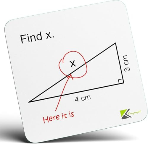 Funny Math Coaster - 'Find X Here It Is' Geek Pun - Novelty Wooden Mug Mat for Drinks - Humorous Gift for Teachers, Engineers, Students - STEM Desk Accessory for Office & Home