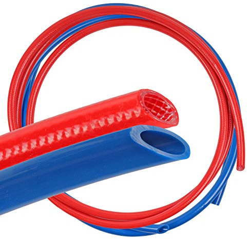 10 mètres Eau Potable Tuyau Rouge & Bleu 10 x 2,5 mm eau chaud & froid pour camping-car & caravanes