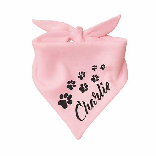 Hunde Dreiecks Halstuch (Fb: rosa) (Gr. 2 (68 cm)) Name des Hundes