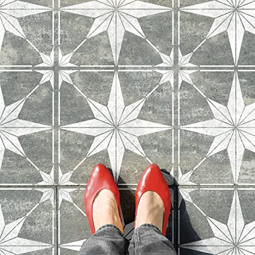 2 x Faux Tile Stencils - Paint Tile Effect on Floors Walls Furniture - Zarzis 8 (203mm) Single