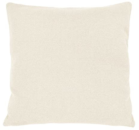 nielsen HOME Kissenbezug Cato fein gestrickt, 50x50 cm, Creme Weiß, 100% Baumwolle, Strick, Oekotex, Feinstrick, gemütlich modisch elegant, Dekokissen, Sofakissen