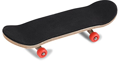 MAGT Finger Skateboard, 1 Stück Fingerboard Ahornholz Legierung Mini Fingerskateboard mit Box, Druck Reduzieren, Geburtstage Geschenke Rot