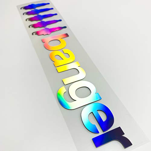 1A Style Sticker Banger Aufkleber 5 Zylinder Oilslick Autoaufkleber Frontscheibenaufkleber Heckscheibensticker Hologramm Tuningaufkleber Regenbogenfarben