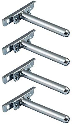 Lsydgn 4 Stück Wandregal Tablarträger Länge 10.5cm(4.13in) Regalhalter Verdeckt Unsichtbar Verstellbar Regal-Bodenträger Schwerlast Schwimmende Regalhalterungen für Die Wand-Montage Holzregalen