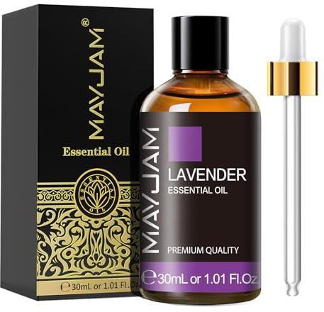 MAYJAM Lavender Essential Oils 30ML, Lavender Oils for Diffuser, Humidifier, DIY, Home, Wardrobes