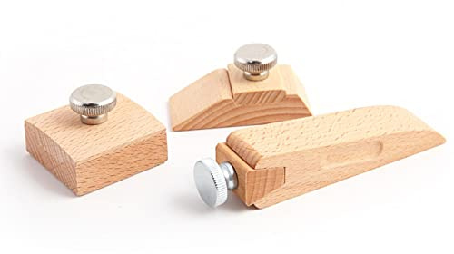 POHOVE Square Beve l Wedge Sanding, 3 Pieces Wooden Sandpaper Block Portable Block Natural Handmade Leather Edge Grinding Polishing Tool for DIY Leather Craft