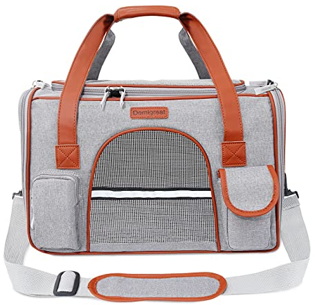 Demigreat Faltbare Transporttasche für Katze Hunde bis 7 kg, Atmungsaktiv Transportbox für Mitte Kleine Hunde Katzen, Hundetragetasche Katzentrageta