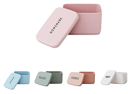 Design Letters Porta Merenda | Idee Regali Natale Donna, Regali di Natale Per Lui | Porta Pranzo Senza BPA/BPS | Contenitori Ermetici per Alimenti | Boite a Gouter Enfant/Adulti | Snack Box, Lavanda