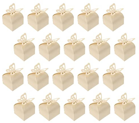 BESPORTBLE 50pcs Hollow Butterflies Candy Boxes Decorative Wedding Favor Boxes Small for Parties and Festivals Elegant for Birthdays and Celebrations
