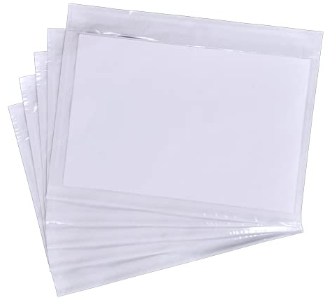 Pakomat Lieferscheintaschen Dokumenttaschen DIN C6 für A6 transparent selbstklebend (50)