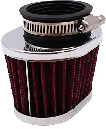 Tiardey Filtre à air de moto, accessoire de filtre d'admission de filtre à air de moteur de tête de champignon rond conique universel - 45MM