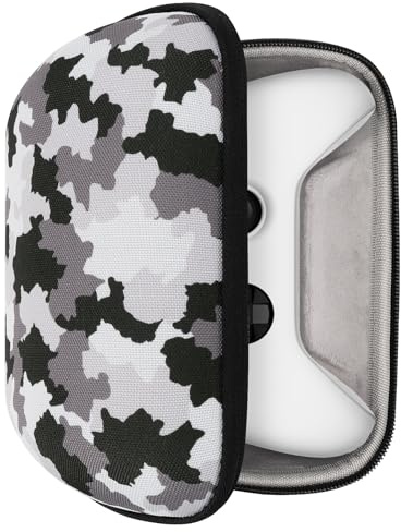 GEEKRIA Controller Travel Case Compatible with Xbox One, Series X, S, Hard Shell Carrying Bag, Protective Storage with Internal Mesh Pocket for Charging Cable (Camouflage)