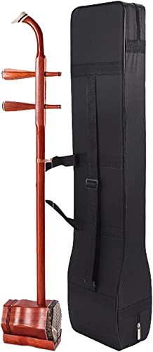 Erhu Violín chino de 2 cuerdas Instrumento Musical de violín de 2 cuerdas chino Zhonghu de ébano profesional