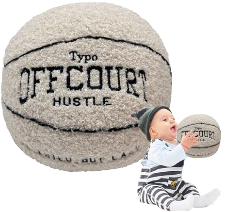 Troonz Cuscino da Basket in Peluche, Cuscino Fuori dal Campo Morbido e Soffice, Decorazione con Palla in Peluche per Regali di Basket