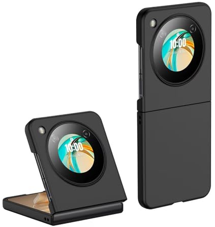 Topme Coque de téléphone Hard Skin pour Nubia Flip 5G 6.9, Manchon de Protection Antichoc en Polycarbonate - Le Noir