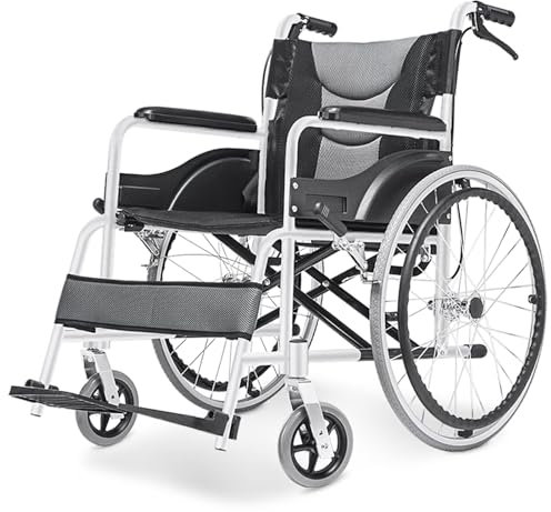 Sunyongfly Leichter Faltrollstuhl für ältere Menschen All-Terrain-Klapprollstuhl für Erwachsene,Geeignet für behinderte, mobilitätseingeschränkte und ältere Menschen(63X92X90cm(24.8X36.2X35.4inch))