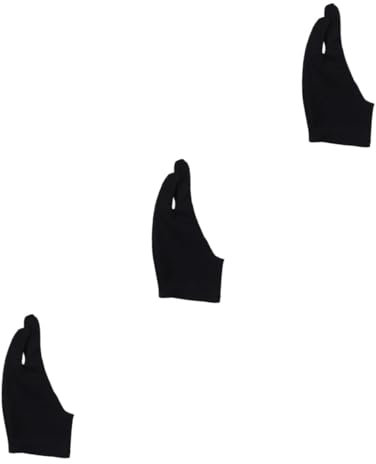 Healvian 3pcs Artist Two Glove for Drawing Sketch Curved Gloves for Hand Comfort and Support