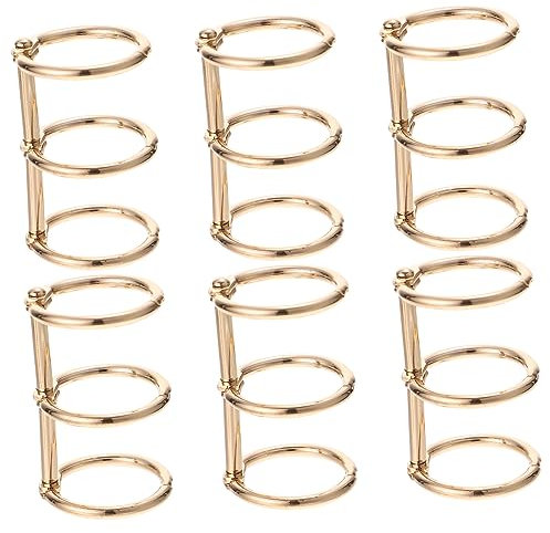 Lurrose 24stücke Metallringe Flexible Buchringe Für Scrapbooking Und Lose Einfach Zu Handhaben Leicht Und Tragbar Für Organisation Von Dokumenten Und Notizen