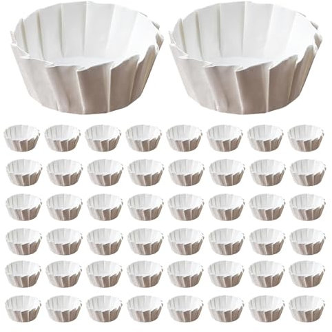Papel para tartas, moldes para tartas, papel para tarta vasca portátil 50X, redondos de papel pergamino, bandejas de papel, moldes para postres, moldes para cupcakes de horno, freidora de aire