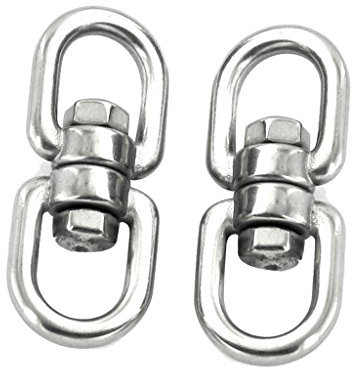 2 fibbie a gancio rapido in acciaio inox per arrampicata all'aperto escursionismo