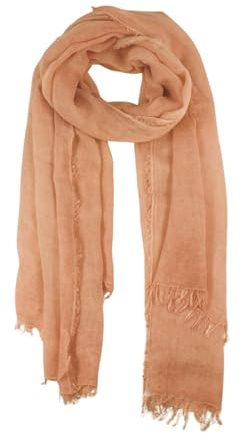 fashionchimp Damenschal mit Fransensaum, softweiche Naturfaserqualität aus 100% Bambus, leichtes Sommertuch - Made in Italy
