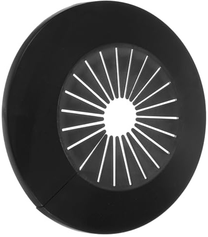TOP-VIGOR Rohrabdeckungsdekoration, PP-Kunststoff-Rosette, Rohrmanschette für Wasserleitung, Abflussleitung, WC-Abflussrohr, Wandrohreingang, Dekoration, Zierleiste und Badezimmer-Rohrleitung, Schwarz