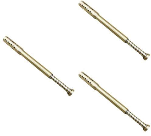 BESTYASH 3 Piezas Palo De Moxibustión Herramienta Palos Masaje Muscular Calefacción Llave Cálido Gancho Músculo Cuerpo Varilla De Masaje Moxas Quemador De Moxa Latón Golden