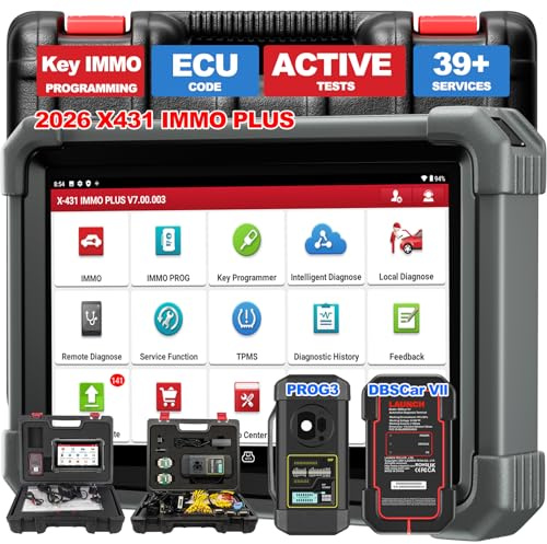OBD2 Diagnosegerät Auto LAUNCH X431 IMMO Plus mit Schlüsselprogrammierung,ECU Codierung,Alle System-Diagnosen,39+ Reset Service,2 Jahre Update