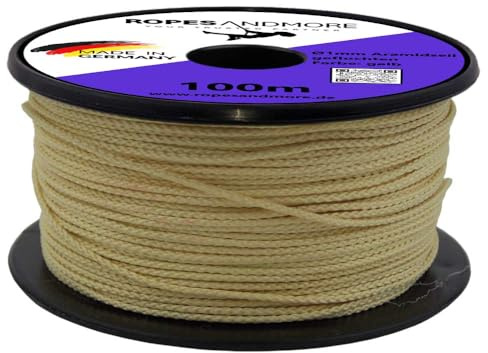 Aramidseil Kevlarschnur Aramid Seil Ø0,18-1mm geflochten 100m Made in DE (Ø1mm - 100m)
