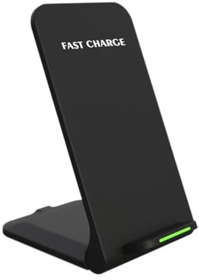 Wireless Charger, 15W Fast Wireless Phone Charger Stand with Dual Coil, Vertical and Horizontal Charging Dock, compatible with 11/11Pro/11 Pro Max, Desk and Bedside Charging Stand