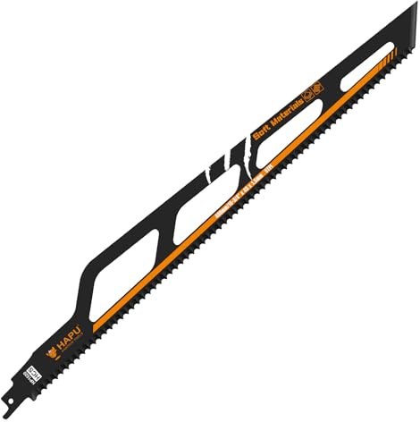 HAPU HARPOW TOOLS 1xPRO 16'' Fibre Insulation Reciprocating Saw Blade | Professional Accessory Reciprocating Saw for Mineral Wool,Insulated Pipe and Other Soft Materials