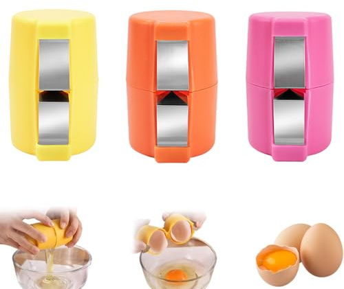 3 Stück Eierschale Öffner, Handheld Eier Breaker, Ei Peeler, Ei Cracker Werkzeug für Roheier, Ei Separator, Kreative Küchenwerkzeuge