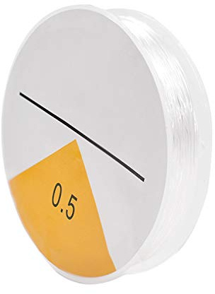 DIGIFLEX Spule spulen mit elastischem 0,5 mm Nylon-Faden Transparent - 20 m Entlötlitze | Flexibler, robuster Elastikfaden für Schmuck, Perlen, DIY-Projekte und Reparaturen