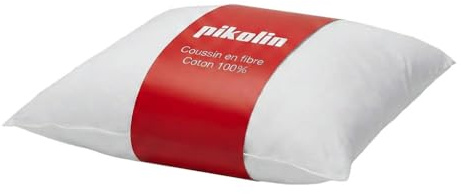 PIKOLIN Home - Relleno de cojín de Fibra | 70x70cm | Tejido 100% Algodón | Antiácaros | Supersuave | Mullido | Alta Recuperación | para Decorar tu Cama | KUSA | 70 cm, Confort Optimal Lit, Canapé, Housse 100% Coton, Lavable, Anti-Acariens, Soutien Doux, Certifié OEKO-TEX