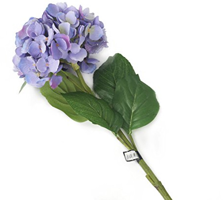 Floral Elegance Artificial 87cm Single Stem Purple Mophead Hydrangea Flowers x 6