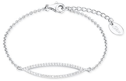 s.Oliver Damen-Armband verstellbar 925 Silber rhodiniert Zirkonia weiß 20 cm - 2018627